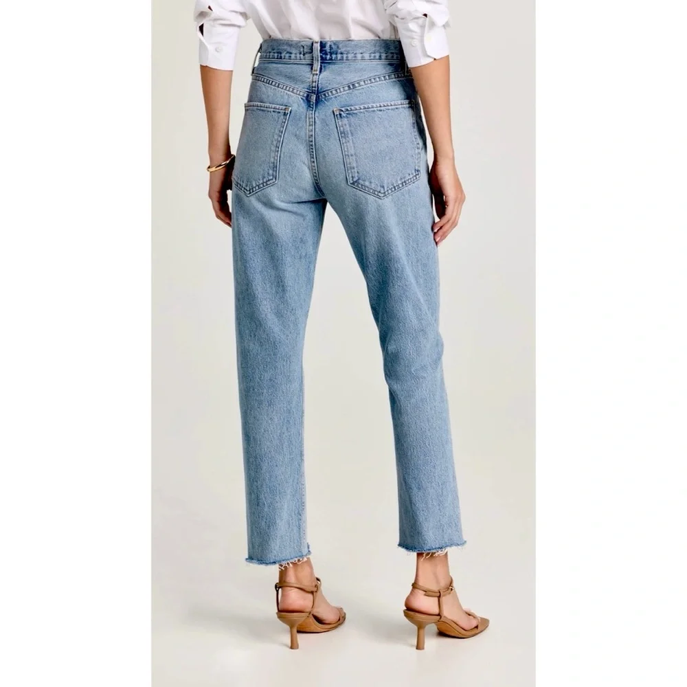 AGOLDE Riley High Rise Straight Crop Jeans - Picture 1 of 7